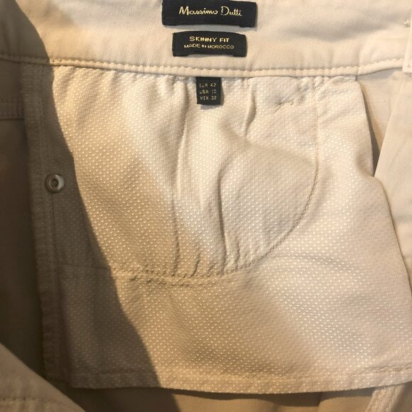 Massimo Dutti Skinny Fit, Low Rise, Tan Pants, Size 10 - Picture 8 of 8